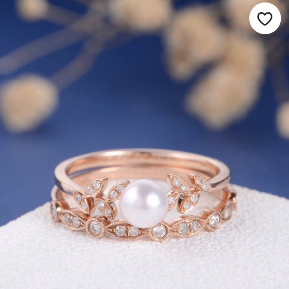 Engagement and wedding ring